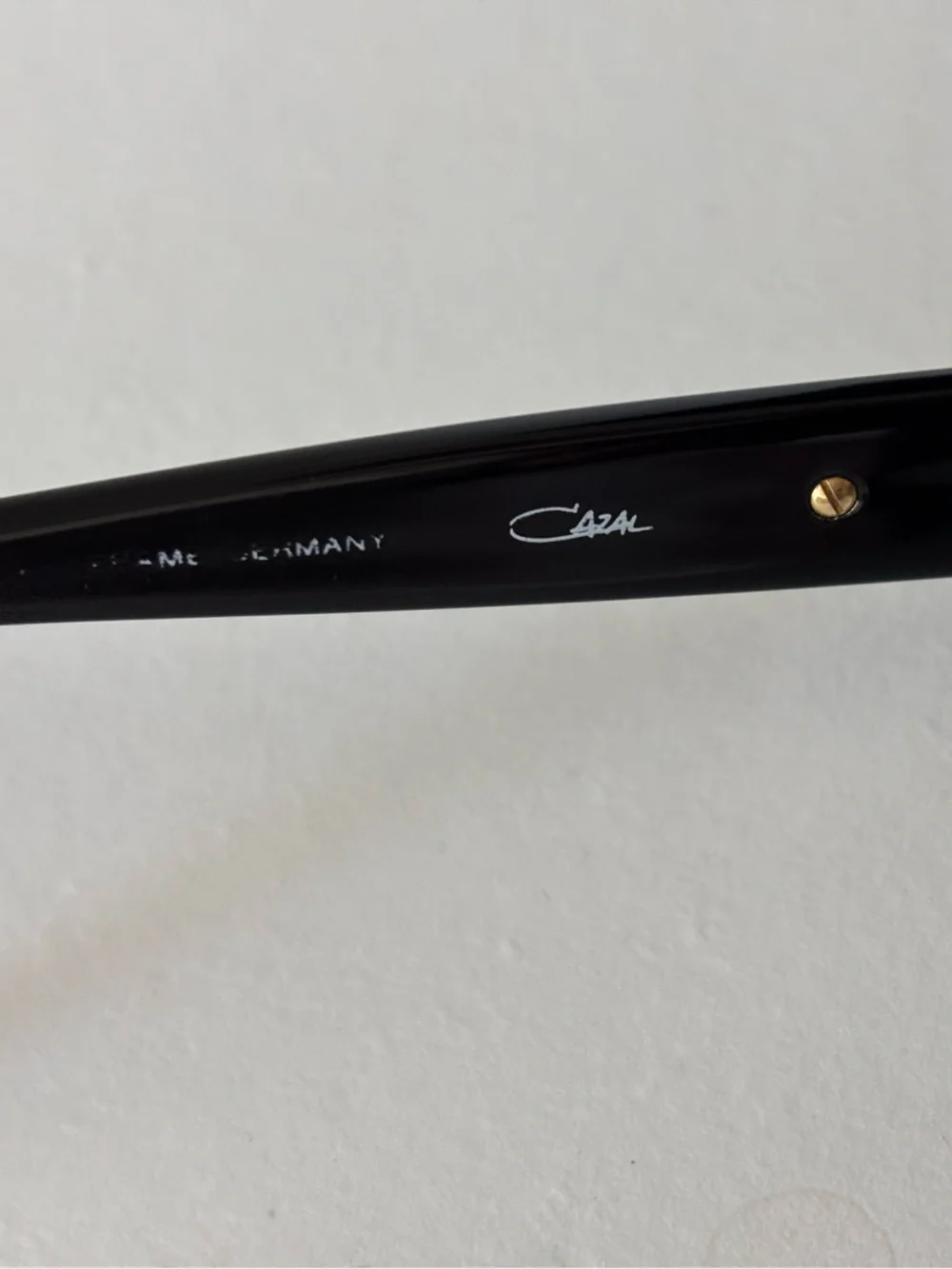 VINTAGE CAZAL Germany Mod 924 Col 302 Black Gold Rectangle Sunglasses  EUC